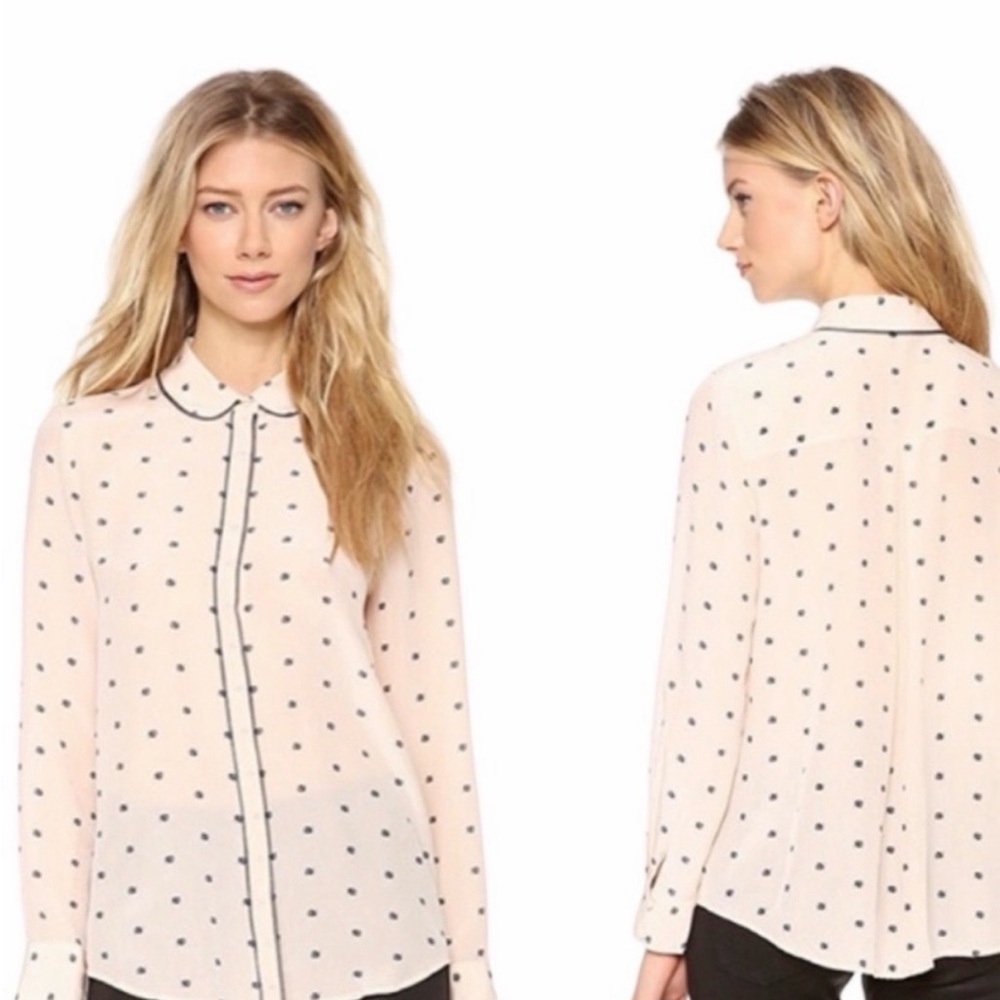 Club Monaco silk snail print blouse